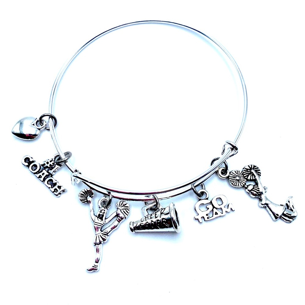 Cheerleading Coach Bracelet Cheerleader Charms May Be Personalized
